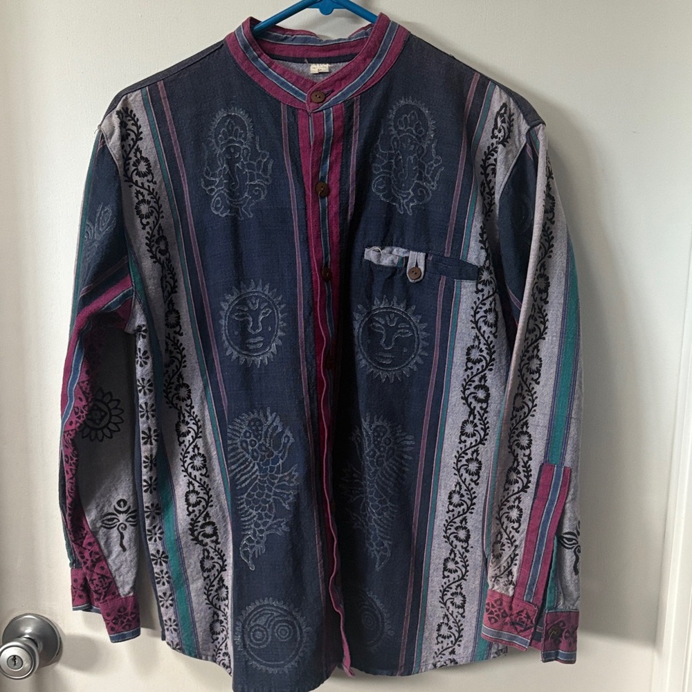 100% Cotton Multicolor Patterned Jacket - image 1